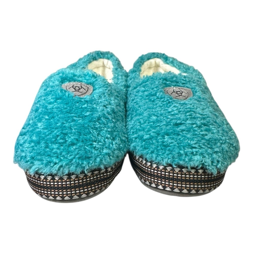 Ariat Snuggle slipper Turquoise casual loungewear slip ons womens XS (5-6) - Picture 3 of 11